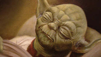 Click to view Peace and quiet - Yoda Oil Painting