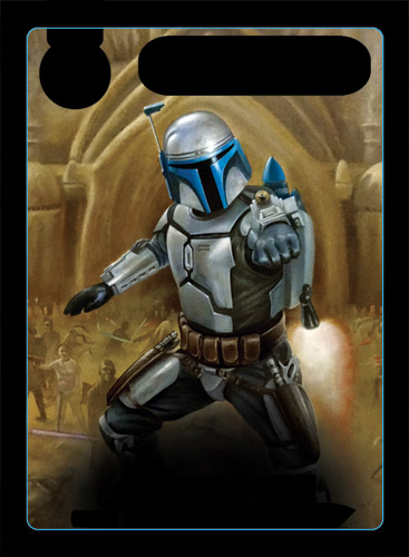 Jango Fett alternate art promo card - oil painting by Paul Burrow - Star Wars Destiny ©FFG