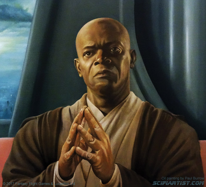 Master of the Council - Mace Windu oil painting by Paul Burrow