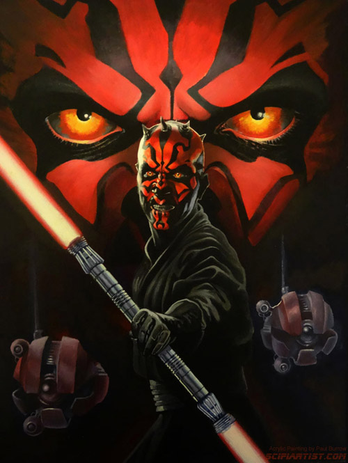 Darth Maul Acrylic painting by Paul Burrow