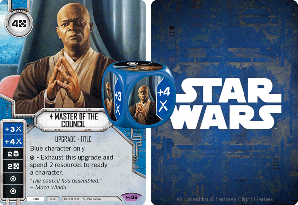 Master of the Council - Mace Windu oil painting by Paul Burrow - Star Wars Destiny - Empire at War ©FFG