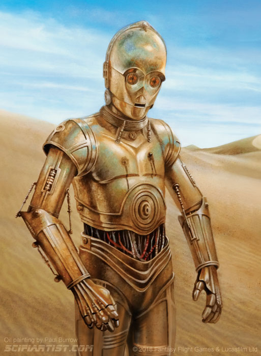 C-3PO - Made to suffer oil painting by Paul Burrow