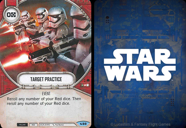 Target practice artwork by Paul Burrow - Star Wars Destiny - Way of the force ©FFG